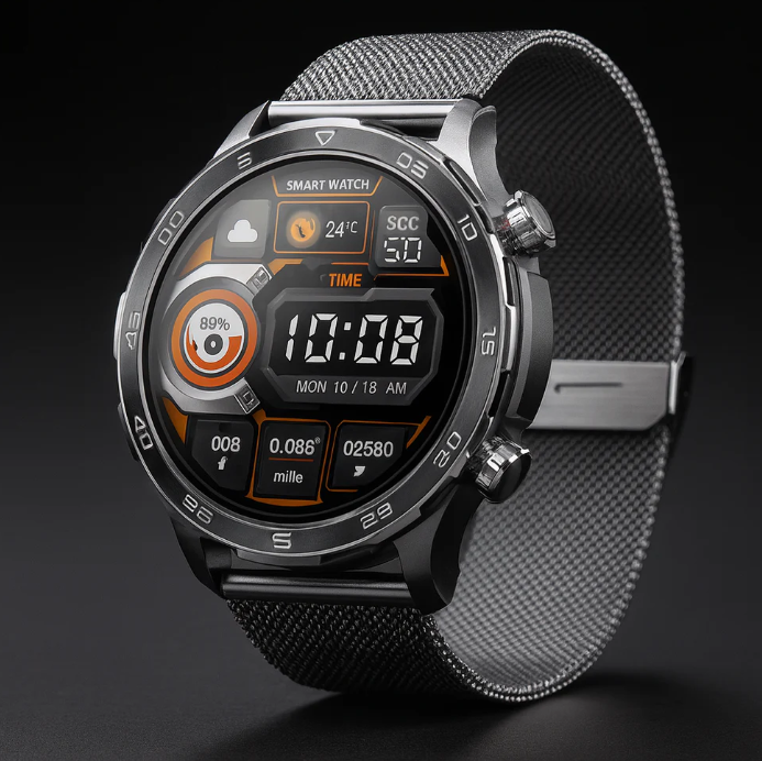 WATCHGAD – Smartwatch Premium z AMOLED HD, NFC, GPS i Pełnym Monitoringiem Zdrowia 24/7